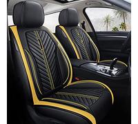 Protege Siege Voiture pour Q5 Q2 Q3 Q7 Q8 S1 S4 S5 S6 Sq5 Rs3 Rs4 Rs5 Rs6 TT 5d Housses De Siège De Voiture(Black Yellow,One Size)