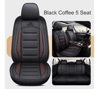 Protege Siege Voiture pour VW pour Polo pour Atlas pour Jetta PU Cuir 5 Places Housse Siège Voiture pour Bora pour EOS pour Sharan pour Variante pour Coccinelle pour Scirocco(Black Coffee,One Size)