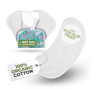 Protege Slip Lavable Coton Bio avec Impression Non-Glissante; Lot de 7 Ligne Premium Protege Coton Lavable Reutilisable pour Pertes Blanches; Protege Slip