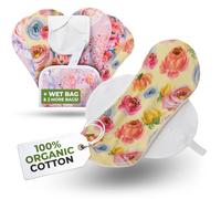 Protège-Slips Lavables ÉcoConfort en Coton Bio au Quotidien, Lot de 7 (M) | L'Essentiel du Quotidien, Couverture Plus Large; Réutilisables, Pertes Blanches; Respirants, Sans Couche Imperméable; 95°C