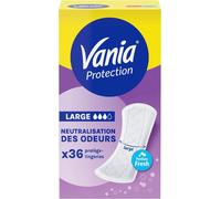 Protège-Slips Protection Large Parfum Fresh (Boîte De 36 Pièces)-Protège-Lingeries Avec Neutralisation Des Odeurs-Protection Hygiénique Longue Durée Et Voile Testé Dermatologiquement