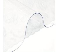 Protège-table Transparent 1.5mm Épais PVC Antidérapant Rectangulaire - Étanche & Essuyable, Protection Anti-Rayures, Taille 11.81x31.5in/30x80cm pour Bureau & Maison, Bureau de Travail Écriture