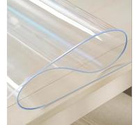 Protège-table transparent en PVC renforcé 1.5mm - Sous-main de bureau 11.81x35.43in/30x90cm - Housse imperméable pour îlot de cuisine, bureau, comptoir - Nappe plastique épaisse rectangulaire