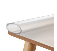 Protège-Table Transparent,Feuille PVC Épaisseur 0,7 mm - Housse De Table À Manger Givrée,pour Cuisine, Maison, Lieu de Travail, Coiffeuse, Salle à Manger, Pique-nique, Bureau, Comptoir, Meuble