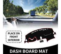 Protège-Tableau De Bord - Protège-Tapis De Console Centrale De Voiture Contre Le Soleil - Pour Nissan Juke 2011-2017 - Polyester Noir Rouge Avec Autocollant - 1 Ensemble