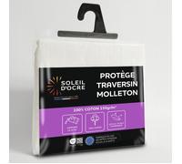 Soleil d'Ocre, Protège taie de traversin en Coton 45x90 cm Molleton