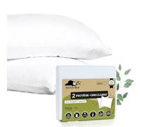 Protège Taie Oreiller 40x60 cm (Lot de 2) Imperméable en Tencel™ avec Fermeture Zip - Certifié Oeko-Tex® Fibre Écologique et Durable Aegis® - Fabriqué en UE