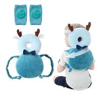 Protege Tete Bébé,Sac à Dos de Protection de Tête,Coussin de Sac à Dos Réglable,Doux Coussin de Protection de Tête de Bébé,avec Genouillères,pour les Bébé Marcheurs de 1-3 ans