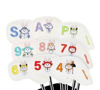 Protège-têtes de Club de Golf | 9 Pièces Motif Lapin de Pâques Style Constellation | Housse de Driver,pour Hommes Femmes Petite Amie Mère Père Grand-père Passionnés de