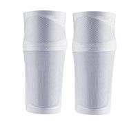 Protege Tibia 1 Pair Soccer Shin Guard Sleeves,Football Pad Holder Protective Soft Calf Socks with Pocket(White,L)