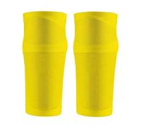 Protege Tibia 1 Pair Soccer Shin Guard Sleeves,Football Pad Holder Protective Soft Calf Socks with Pocket(Yellow,M)
