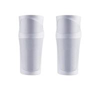 Protège Tibia 1 Paire de protège-Tibias Football, protège-Mollet Anti-Choc, Manchons Jambe en Nylon, Chaussettes, protège-Tibia avec Poche(White-Only Sleeves,L)