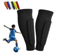 Protège Tibia Foot, Protège-Tibias pour Enfants, Chaussette Football Protection Tibia, Nouvelle Structure en Nid d'abeille, Étendue pour Une Résistance aux Chocs Accrue (Noir,XS)