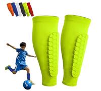 Protège Tibia Foot, Protège-Tibias pour Enfants, Chaussette Football Protection Tibia, Nouvelle Structure en Nid d'abeille, Étendue pour Une Résistance aux Chocs Accrue (Vert,XL)