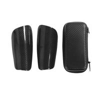 Protège Tibia Football Carbon Fibre, Léger, 1 Paire avec Pochette de Rangement Noir - Protection Optimale, Conception Ergonomique, Confort et Sécurité pour Enfants (S Size)