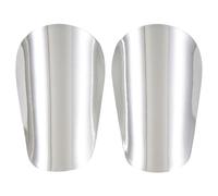 Protège Tibia Lot de 2 Mini protège-Tibias Football, équipement Protection léger for Adultes(Silver XS)