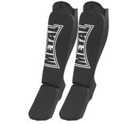 Protège Tibia + Pied - METAL BOXE - Noir - Mousse EVA - Velcro - Mixte L