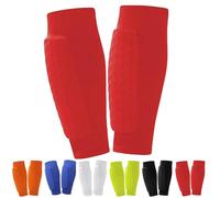 Protege Tibia Ski, 1 Paire de Chaussette Protege Tibias, Protege Tibia Foot Adulte, Ski Shin Guards, Antichoc Shin Defender Guards, Structure en Nid d'abeille, pour Les Sports de Plein Air(Rouge,M)