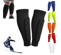 Protege Tibia Ski,Chaussette Protege Tibias, Ski Shin Guards,Antichoc Shin Defender Guards,pour Les Sports de Plein Air (Noir, L)