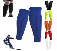 Protege Tibia Ski,Chaussette Protege Tibias, Ski Shin Guards,Antichoc Shin Defender Guards,pour Les Sports de Plein Air (Bleu, XS)