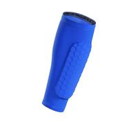 Protège-Tibias 1 protège-Tibia de Football, Manchon Compression for Mollet avec Coussinets en nid d'abeille, Support for attelle Tibiale, Baseball, Boxe(Blue,XL)