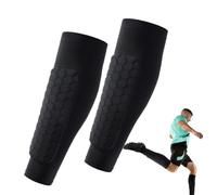 Protège-Tibias de Football - Coussinets en nid d'abeille à Manchon de Compression pour Mollet - Protège-Tibias, équipement de Football, équipement de Protection du Mollet pour, Jeunes Adultes