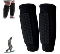 Protège Tibias de Football, Manchon de Protection des Mollets Respirant pour Adultes, Anti-Chocs, Légers et Respirants, pour Football, Jogging, Courir, 1 Paire