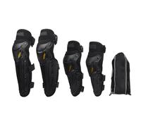 Protège-tibias de moto avec protège-coudes, sangle élastique réglable, armure de protection du genou de motocross, mousse PP pour Dirtbike Racing noir (Noire)