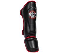BenLee Protège-tibias Buster Junior – Cuir synthétique pour enfant – 1 paire – Noir