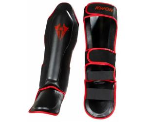 Protège-tibias et cou-de-pied Kwon Contender Noir M