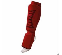 Protège-tibias et pieds METAL BOXE - chaussette rouge, mousse EVA, scratch, lavable XS