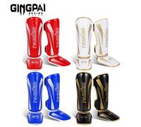 Protège-tibias Muay Thai MMA Kickboxing, protection du cou-de-pied, protège-tibia, équipement de protection de boxe, protection des pieds 2025 blue