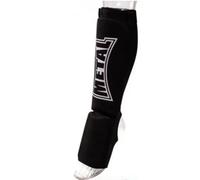 Metal Boxe Protège-tibias et pieds Noir XXS