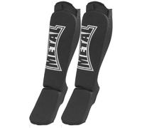 Metal Boxe Protège-tibias et pieds Noir S