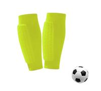 Protège-Tibias Shin Defender - 1 Paire d'équipement de Protection léger pour Mollets avec Coussinets en nid d'abeille, Manchons de protège-Tibias de Football pour Jeunes Adultes,L,Chartreuse