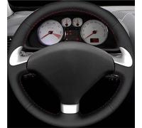 Protege Volant Accessoires Voiture En Cuir Noir Housse Volant Pour Peugeot 307 Pour CC 2004-2009 307 Pour SW 2004-2009 407 407 Pour SW 2004 2005 2006 2007 2008 2009 Housse Volant Cache Volant Voiture(