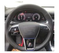 Protege Volant pour A6 (C8) pour Avant pour Allroad 2018-2019 pour A7 (K8) S7 2019 Housse Volant en Cuir Microfibre Housse Volant Voiture(Black Thread)