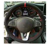 Protege Volant pour Benz pour Vito III (W447) 2015-2020 Housse Volant Voiture en Daim Noir Tressé Résistant À l'usure Housse Volant Voiture(Light Blue Thread)