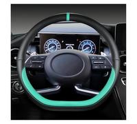 Protege Volant pour Hyundai pour Elantra 2020 pour Sonata 10th 2020-2022 pour Tucson 2021 2022 NX4 Housse de Volant de Voiture en Cuir PU(Green D Shape)