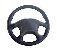 Protege Volant pour Mitsubishi pour Pajero pour Vieux pour Mitsubishi pour Pajero pour Sport Couverture Volant Voiture Cuir Volant Tresse Accessoires Couvre Volant (Couleur : Black Thread)