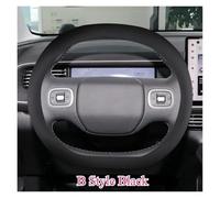 Protege Volant Voiture Housse Volant Antidérapante pour G6 Style Double D Blanc Bleu Noir Conversion Roue(B-Black)