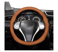 Protégé Volant Voiture Housse Volant en Cuir Microfibre pour Nissan, pour Qashqai J10 pour Tiida pour Juke X pour Trail T32 pour March pour Primastar Respirant Couvre(Punched Brown)