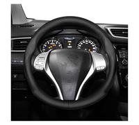 Protégé Volant Voiture Housse Volant en Cuir Microfibre pour Nissan, pour Qashqai J10 pour Tiida pour Juke X pour Trail T32 pour March pour Primastar Respirant Couvre(Punched Black)