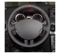 Protégé Volant Voiture Housse Volant en Cuir Perforée Noire Cousue À La Main Résistante À l'usure pour Clio 3 RS 2005-2013 Antidérapant Couvre Volant(Noir)