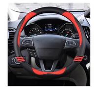 Protégé Volant Voiture Housse Volant en Cuir Synthétique pour Focus 3 (2015-2018), pour Kuga (2016-2019), pour Escape (2018-2019), pour C-Max Respirant Couvre(Rouge)