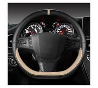 Protégé Volant Voiture Housse Volant en Forme D pour Citroen C3 C3-XR 2015-2019 C4 2016-2019 pour Peugeot 408 2014-2019 pour Traveller 2016-2019 Antidérapant Couvre Volant(Beige)