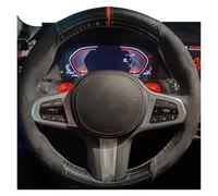 Protege Volant Voiture Pour BMW G30 530i 525i 530d M550d M550i G02 X4 2018 F90 M5 G01 X3 M40i Housse Volant Voiture En Cuir Suédé, Accessoires Caches Volant Protecteur(White Thread)
