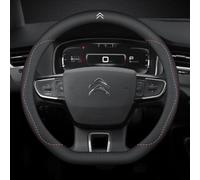 Protege Volant Voiture pour Citroen C3 II 2009-2013, Couvre Volant Autoaccessoires Voiture Intérieur Diamètre 37-38cm Prévenir Le Vieillissement,A