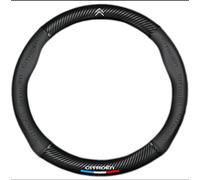 Protege Volant Voiture pour Citroen Saxo VTS C2 VTS C4 VTS, Couvre Volant Autoaccessoires Voiture Intérieur Diamètre 37-38cm Prévenir Le Vieillissement,Black-O