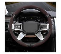 Protégé Volant Voiture pour Land pour Rover pour Fit pour Defender pour Discovery 2 3 4 pour Sport pour Evoque 90 Carbone pour Freelander Housse Volant Respirant Couvre(Mocha O 3-P)